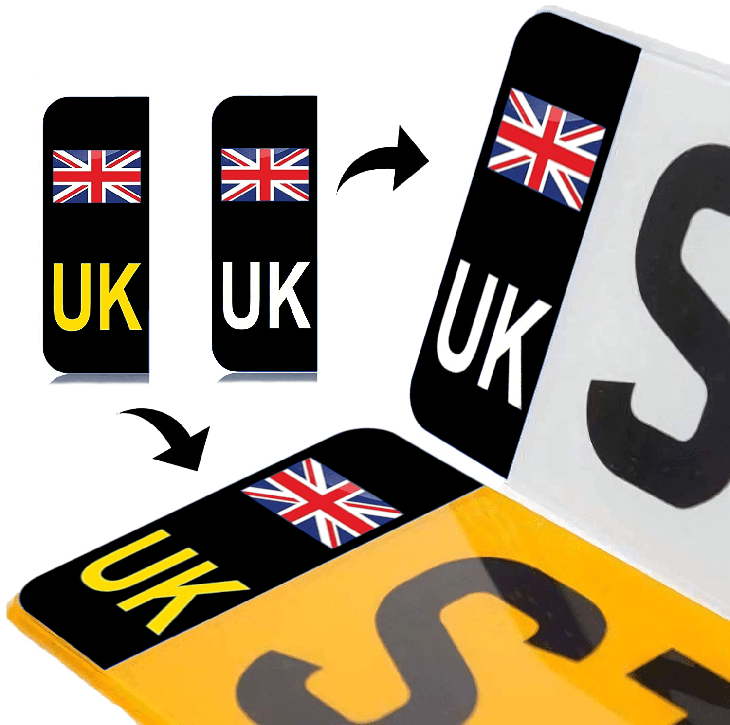 number plate stickers uk